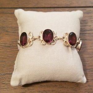 Steling Silver Amethyst Bracelet